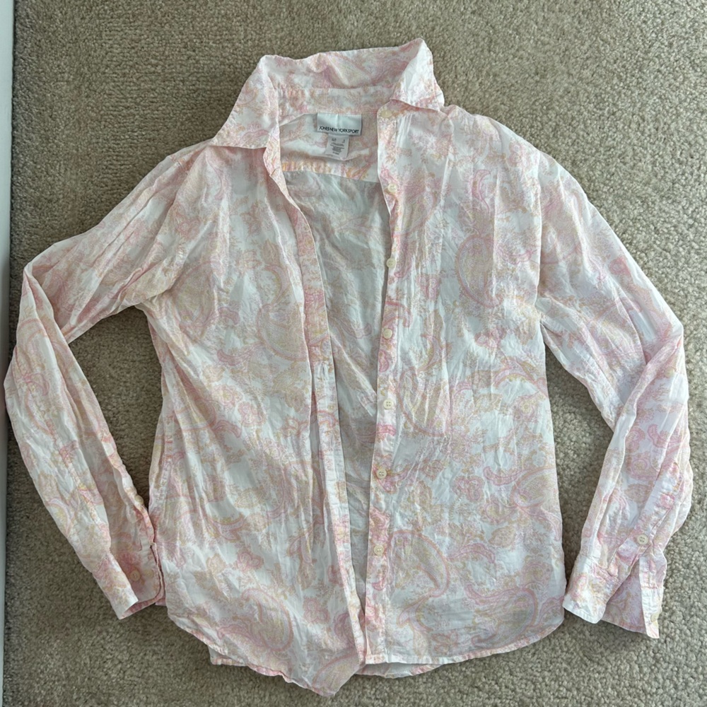 Jones New York Light Pink Patterned Kids Bodysuit